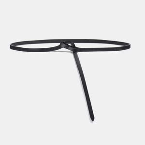 Vince Long Thread Belt in Black / O/S